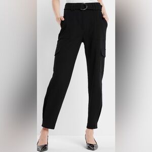 BNWT Express Super High Waisted Belted Cargo Pants (Black)